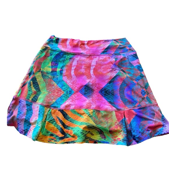 Dona Jo Sz 2 L Jojo Multicolor Skirt Skort - Picture 3 of 5